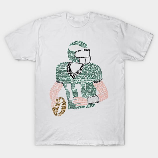 Carson Wentz Eagles Typography Art T-Shirt by hootdesigns11